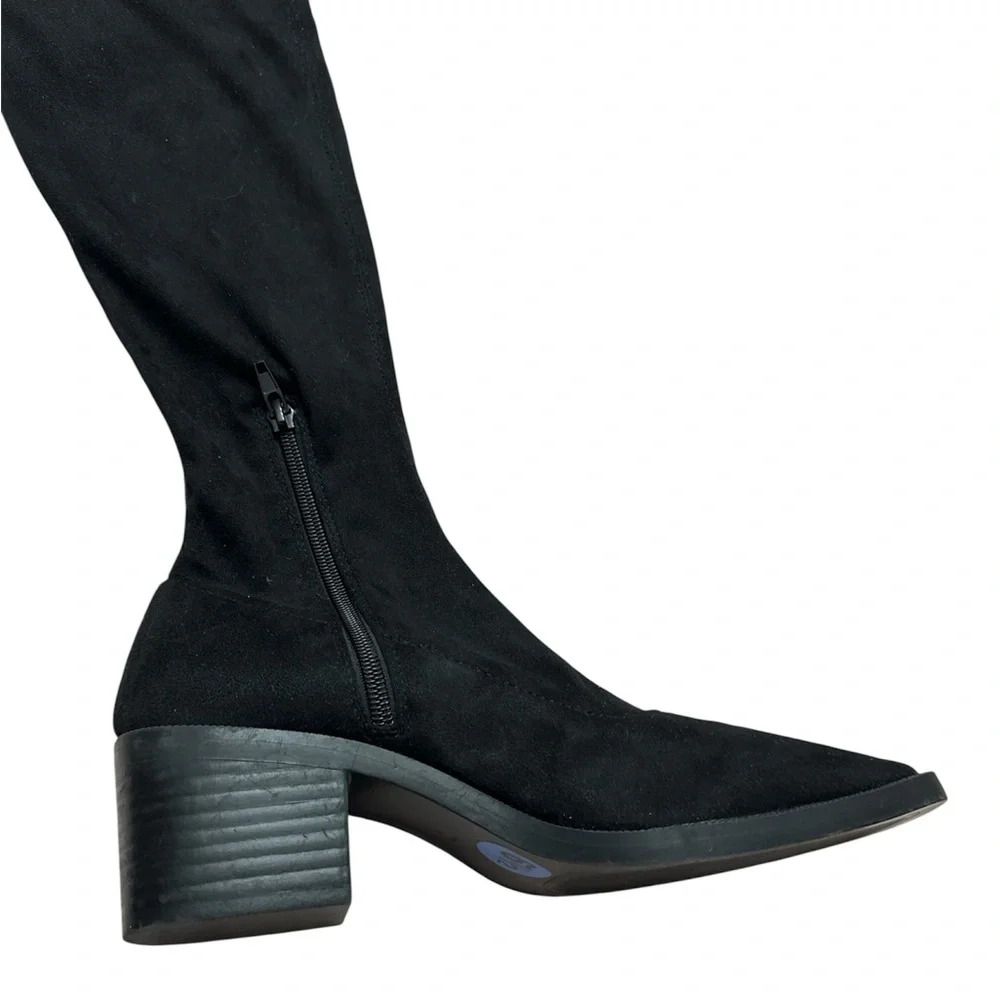 MNG Black Over the Knee Boots
